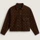 VANS, Check-5 checkerboardnim trucker jacket, Demitasse