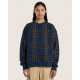 VANS, Printed plaid crewneck, Dress blues