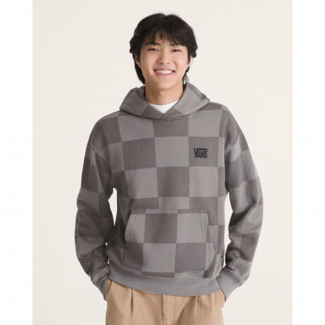 Tonal check stretch logoullover - Pewter