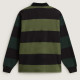 VANS, 2-tone stripe ward rugby ls, Black-green balsam