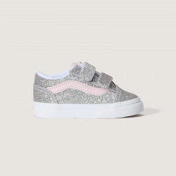 VANS, Old skool v, Glitter silver/pale petal