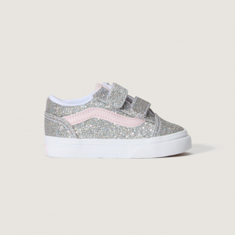Old skool v - Glitter silver/pale petal