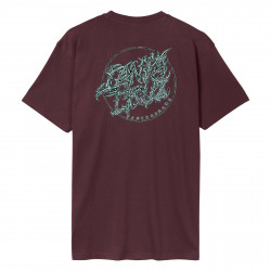 SANTA CRUZ, Scourge dot t-shirt, Dark plum