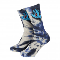 SANTA CRUZ, Screaming hand tie dye sock, Black