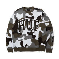 HUF, Pull arch jacquard crewneck, Camo