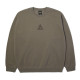 HUF, Sweat triple triangle embroidered crew, Dark earth brown