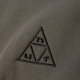 HUF, Sweat triple triangle embroidered crew, Dark earth brown