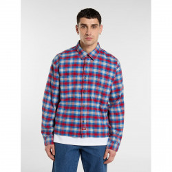 DICKIES, Jerome cropped flannel shirt, Deep claret