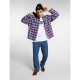 DICKIES, Jerome cropped flannel shirt, Deep claret