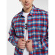 DICKIES, Jerome cropped flannel shirt, Deep claret