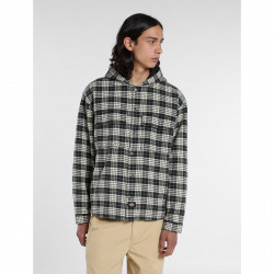 DICKIES, Laughlin hooded flannel shacket, Black