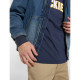 DICKIES, Hilham lined denim hooded bomber, Mid blue fade wash