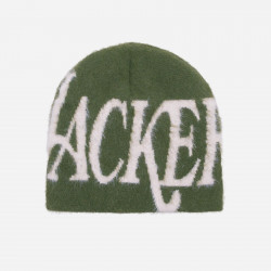 JACKER, Blur mohair beanie, Green