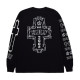 HUF, T-shirt hard luxe ls, Black