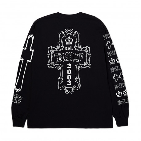 T-shirt hard luxe ls - Black