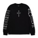 HUF, T-shirt hard luxe ls, Black
