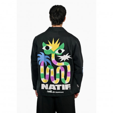 Coach jacket snake - Noir