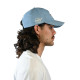 NATIF, Casquette 6 panneaux label, Denim