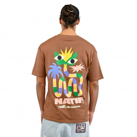 T-shirt snake - Marron