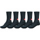 GLOBE, Minibar crew sock 5 pack, Black