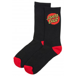 SANTA CRUZ, Classic dot sock (2 pack), White and black