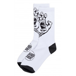 SANTA CRUZ, Screaming hand mono sock, White