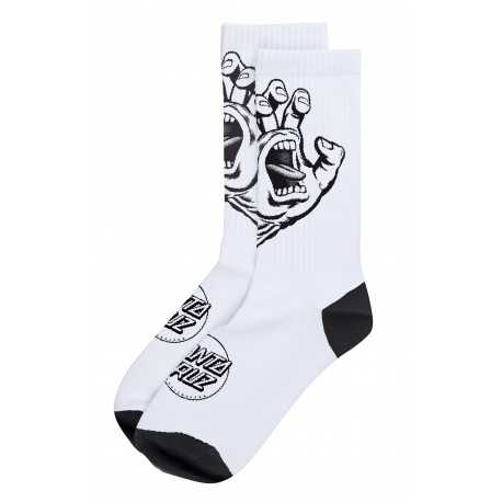 Screaming hand mono sock - White