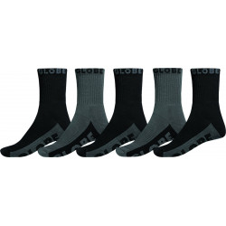GLOBE, Black/grey crew sock 5pk, Black/grey