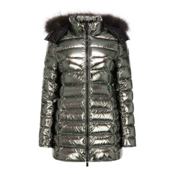 JUST OVER THE TOP, Perle ml capuche long gf metalic, Anthacite metalique