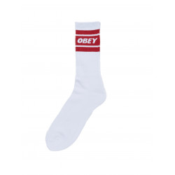 OBEY, Cooper ii socks, White / brick