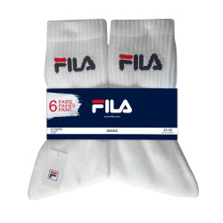 FILA, Fila socks unisex tennis 6 pairs, White