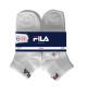 FILA, Fila socks unisex training 6 pairs, White