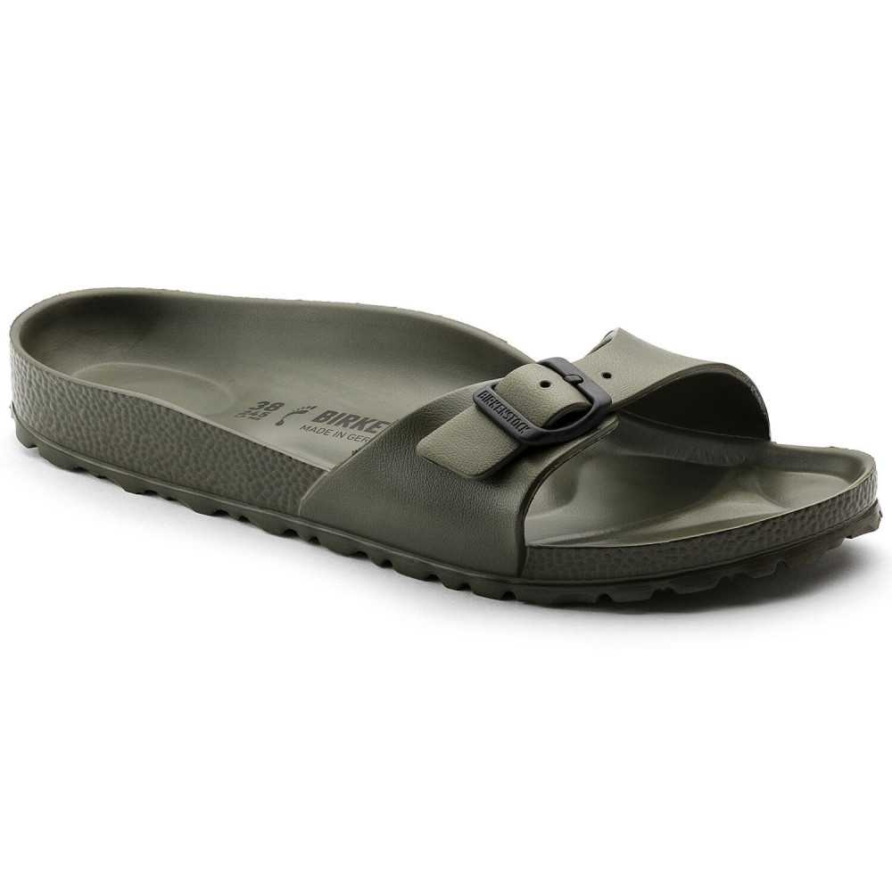 birkenstock madrid khaki patent