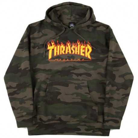 Sweat flame hood - Forest camo