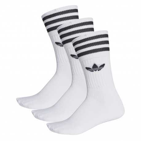 Solid crew sock - White/black