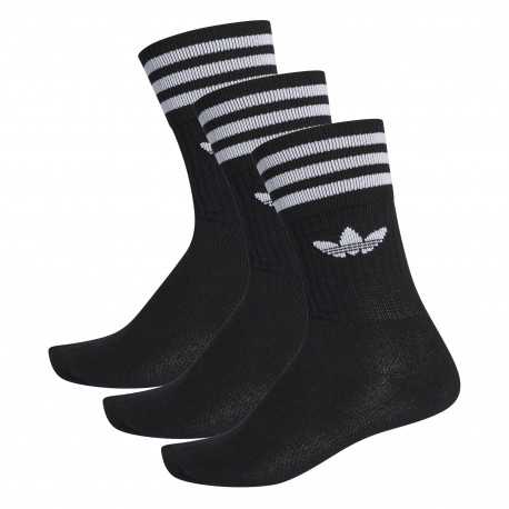 Solid crew sock - Noir/blanc