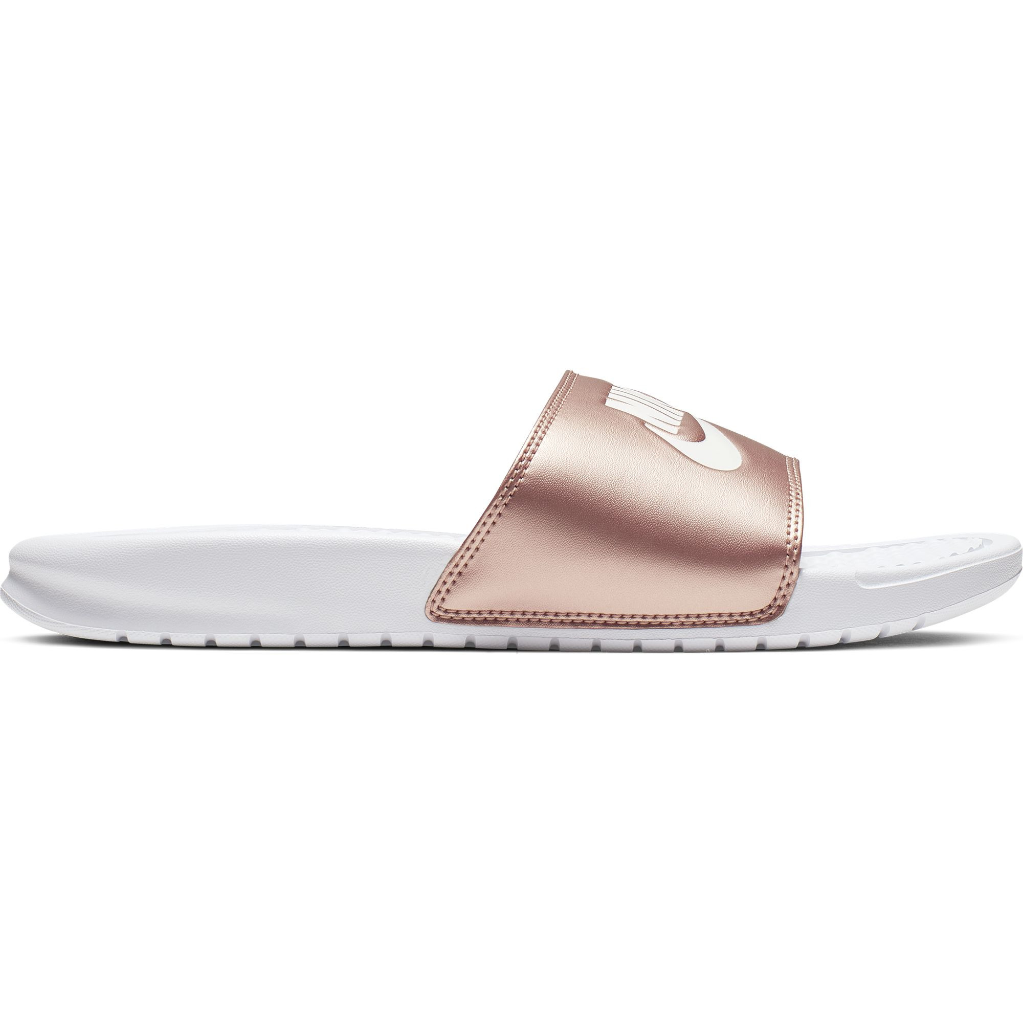 NIKE Wmns Benassi Jdi White/white-mtlc Red Bronze - Suffern NIKE Wmns Benassi Jdi White/white-mtlc Red Bronze - Suffern