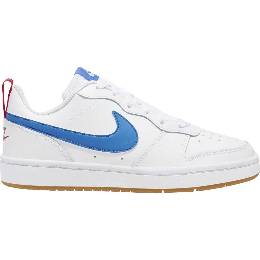 nike court borough low 2 white blue