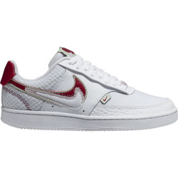 NIKE, Wmns nike court vision lo prmv, White/noble red-iced lilac