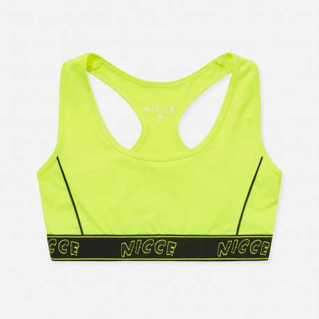 Carbon racerback bra - Neon yellow