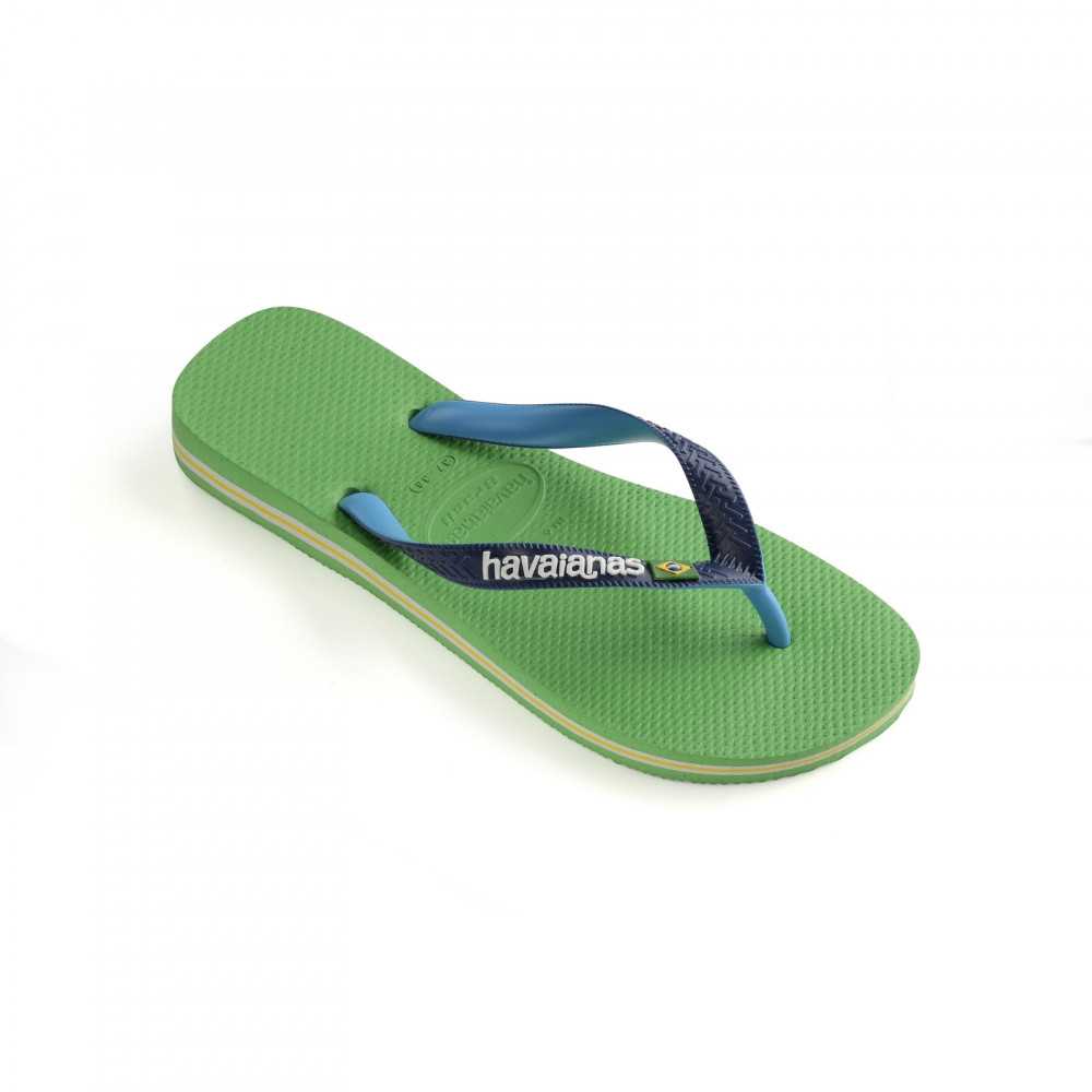 Havaianas BRASIL LOGO Teenslippers Heren Blauw - Nu 30% korting