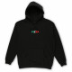 PIZZA, Sweat tri logo hood, Black