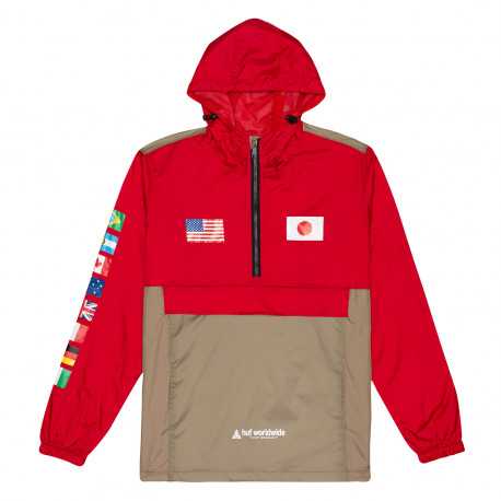 Jacket flags anorak - Cyber red