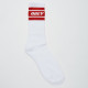 OBEY, Cooper ii socks, White / chili