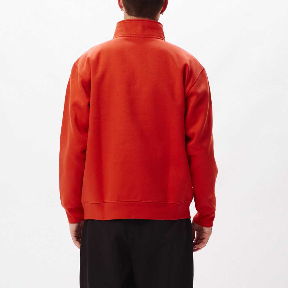 OBEY Ian Mock Neck Zip Chili 
