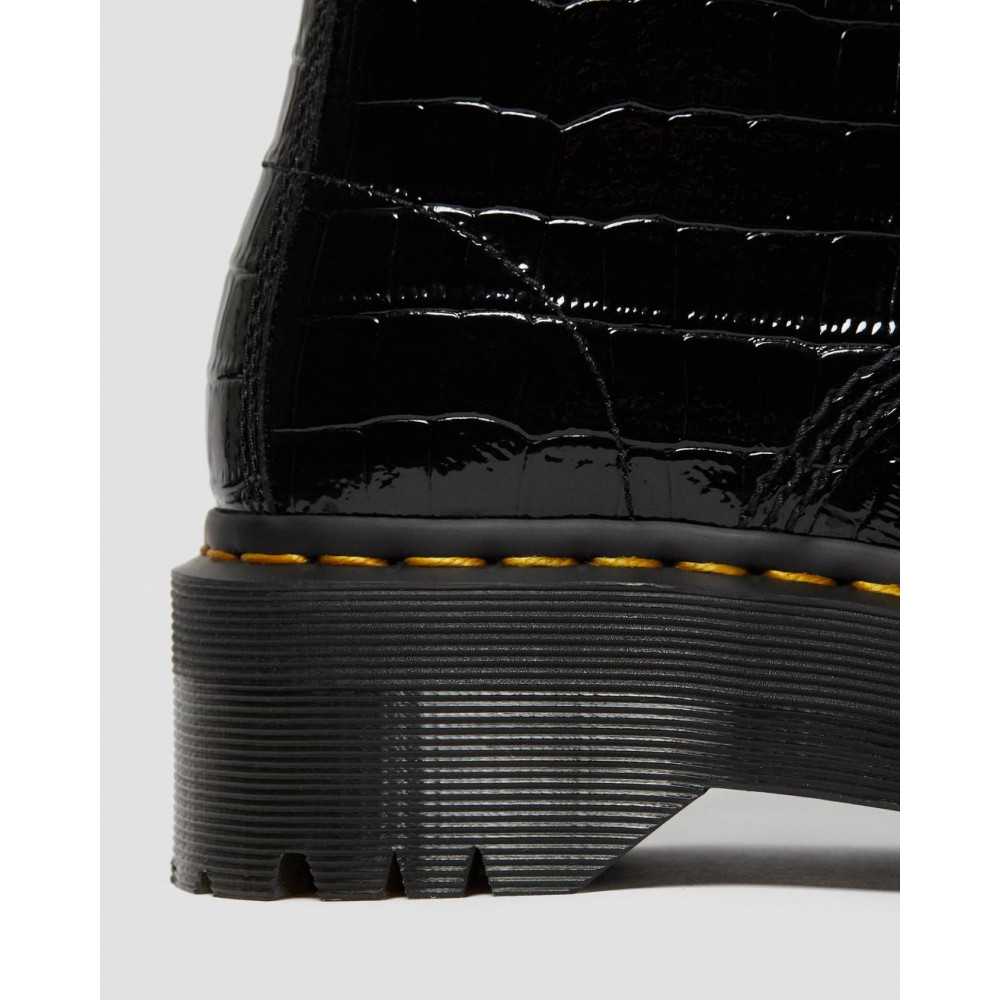 dr martens sinclair black patent lamper croc emboss