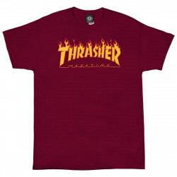 THRASHER, T-shirt flame logo, Cardinal red