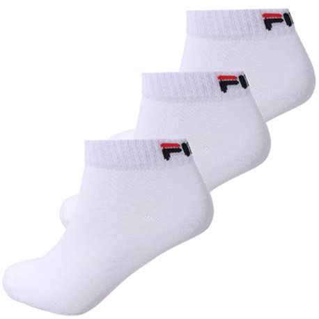 Quarter unisex fila 3 pairs per pack - White