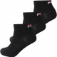 FILA, Quarter unisex fila 3 pairs per pack, Black