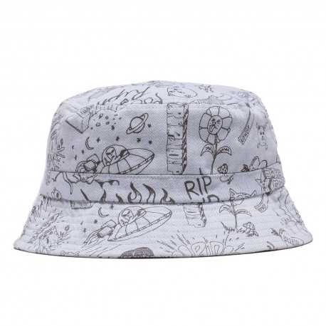 Sharpie bucket hat - Light denim wash